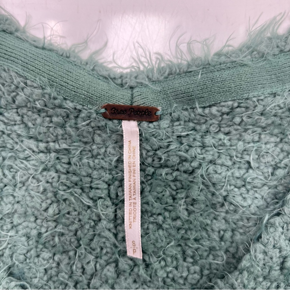 Free People Soft V-Neck Sweater - Mint Green - Picture 4 of 6